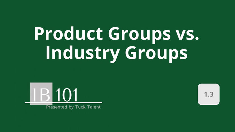 1.3 Product Groups vs. Industry Groups
